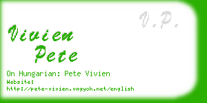 vivien pete business card